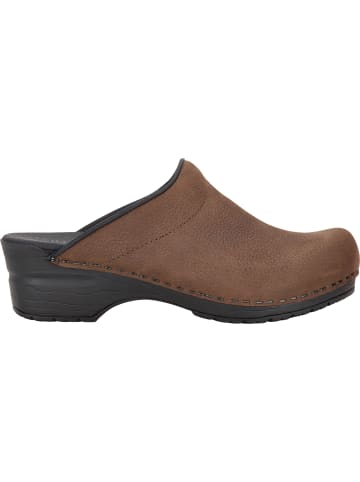 Sanita Comfortwear Clog "Original-Sonja Textured Oil Op" in Braun