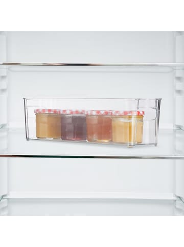 relaxdays Kühlschrankorganizer in Transparent - (B)11x (H)10 x (T)37,5 cm