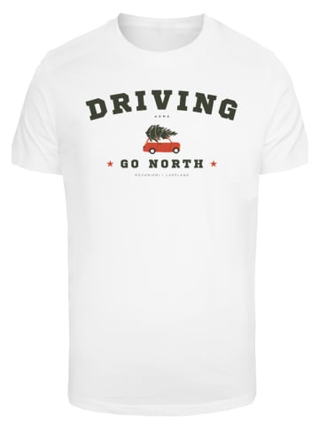 F4NT4STIC T-Shirt Driving Home Weihnachten in weiß