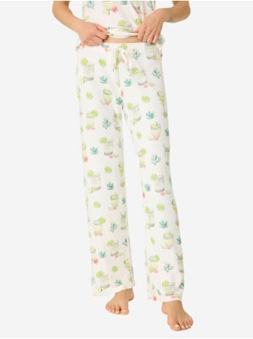 P.J. Salvage Pyjamahose Limes & Sunshine in off-white