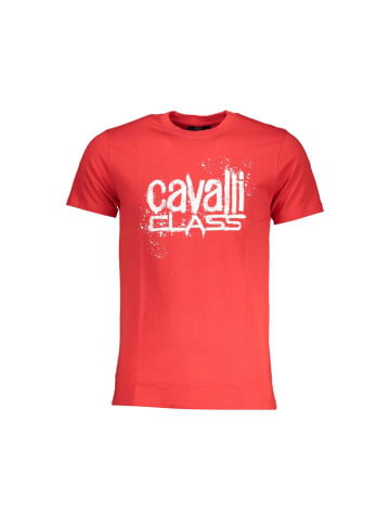 cavalli CLASS Rotes Baumwoll-T-Shirt