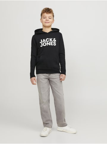 Jack & Jones Logo Hoodie Kapuzen Pullover Sweater JJECORP in Schwarz-2