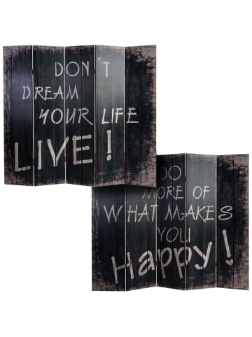 MCW Foto-Paravent im Shabby-Look, 180x200cm, Spruch