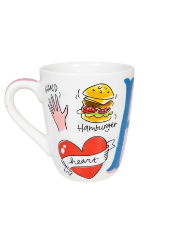 Blond Amsterdam Becher Liebesbrief H in Bunt - 350 ml