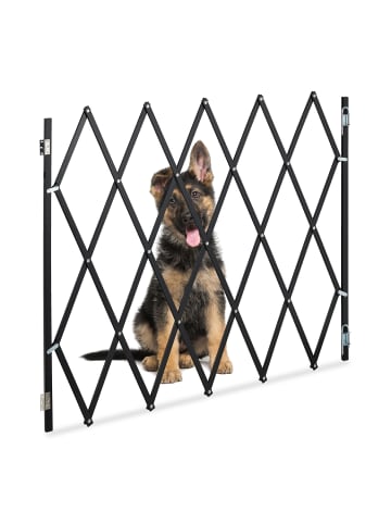 relaxdays Hundeabsperrgitter in Schwarz - (B)130 x (H)87,5 cm