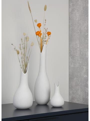 Goebel Vase Studio 8 Pure Raindrop 41 cm weiß in weiß