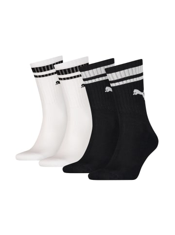 Puma Socken 4er Pack in Schwarz/Weiß