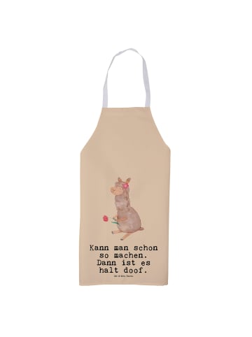 Mr. & Mrs. Panda Backschürze Alpaka Blume mit Spruch in Kaktus Grün