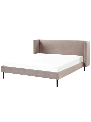 Beliani Doppelbett ARETTE in Beige - (W) 184 x (H) 95 x (L) 215 cm