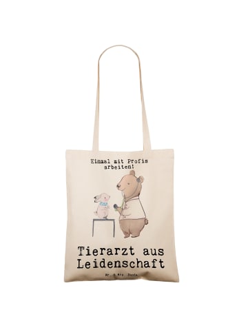 Mr. & Mrs. Panda Schultasche Tierarzt Leidenschaft mit Spruch in Creme