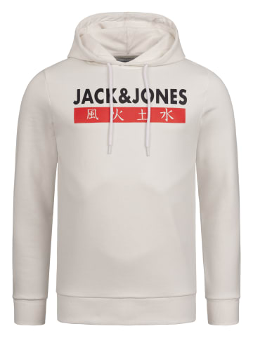 Jack & Jones Kapuzenpullover Print - ELEMENTS SWEAT HOOD in Cloud Dancer