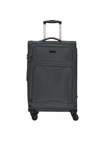 D&N Travel Line 9204 - 4-Rollen-Trolley M 66 cm erw. (grau) in grau