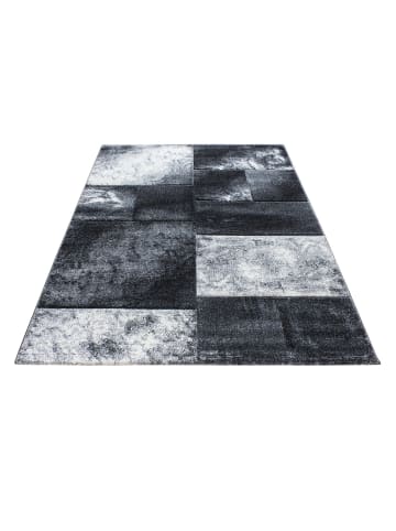 KADIMA DESIGN Teppich Kurzflor Waschbar Karo MONZA Strapazierfähig OEKO-TEX in Grau