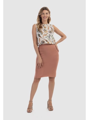 Albee Women Strick Midirock in Beige Rosa