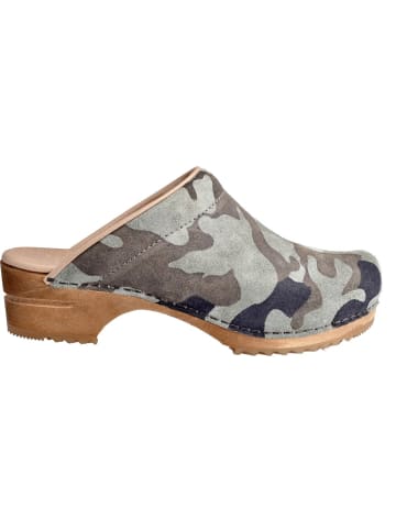 Sanita Comfortwear Clog "Wood-Soldi Open" in Camouflage