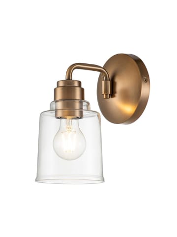 Licht-Erlebnisse Wandlampe (B)13.1 x (H)24.3 cm in Messing verwittert Transparent