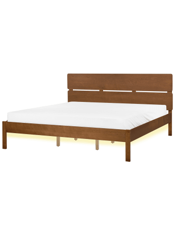 Beliani 8-tlg Doppelbett BOISSET in Braun