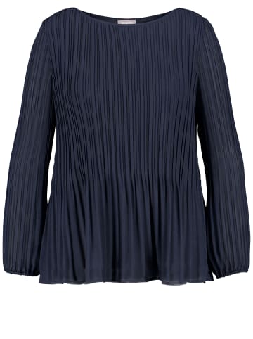 SAMOON Bluse Langarm in Navy