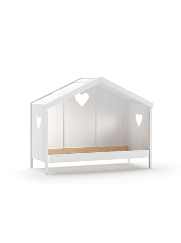 58 aufm Kessel HAUSBETT Kamila 1 213x172x99 mit Rückwand aus Massivholz+MDF in Weiß