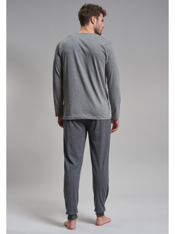 Tom Tailor Pyjama Oss in grau-mittel-melange