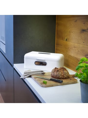 Echtwerk Metall Brotkasten "Retro" 17 l in Weiß