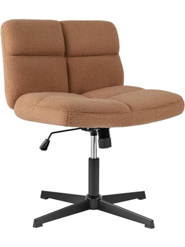 COSTWAY Schneidersitz Stuhl in Braun