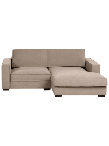 Beliani Ecksofa KOLDING in Beige/Schwarz - (W) 228 x (H) 83 x (L) 152 cm linksseitig