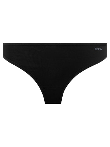 Skiny 2er P String Advantage Cotton Stretch in Schwarz