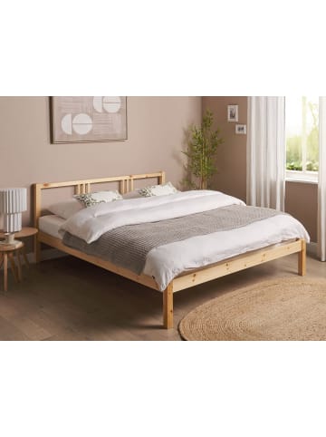 Beliani 2-tlg Doppelbett VANNES in Braun