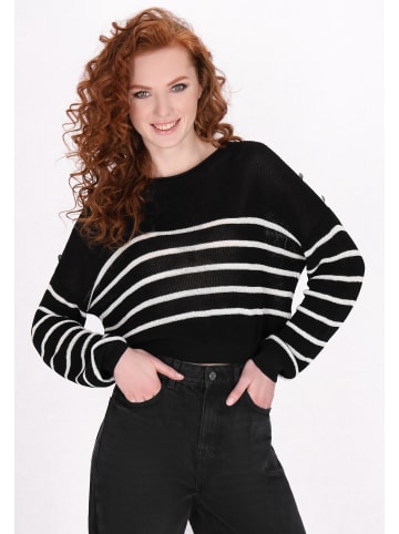 DreiMaster Women Pullover in black offwhite