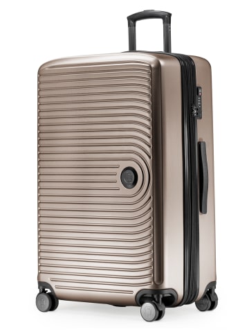 Hauptstadtkoffer Mitte - Großer Reisekoffer Trolley 77cm XXL Erweiterung TSA 130L in Champagner