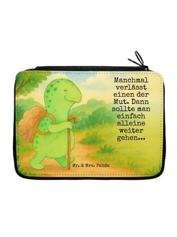 Mr. & Mrs. Panda Federmappe Schildkröte Wanderer Design mit Spruch in Weiß