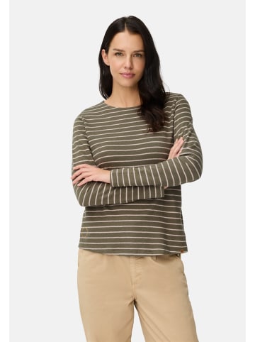 Camel Active Langarm-T-Shirt aus Bio-Baumwolle in Graugrün