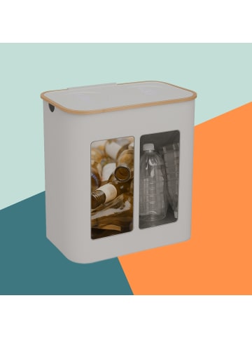 relaxdays Pfandflaschen-Sammelbehälter in Beige - 170 Liter
