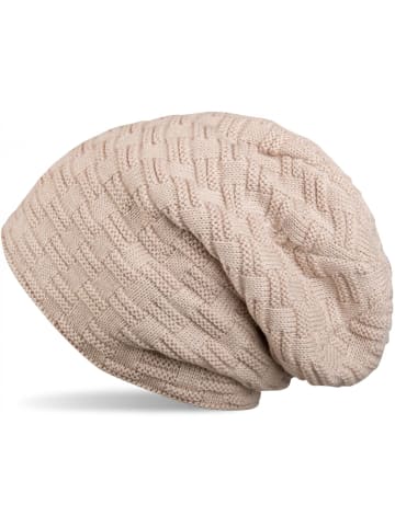 styleBREAKER Feinstrick Beanie Mütze in Beige