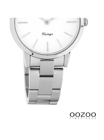 Oozoo Armbanduhr Oozoo Vintage Series silber klein (ca. 30mm)