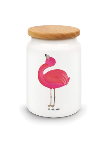 Mr. & Mrs. Panda Lebensmittelbehälter Flamingo Stolz ohne Spruch in Weiß