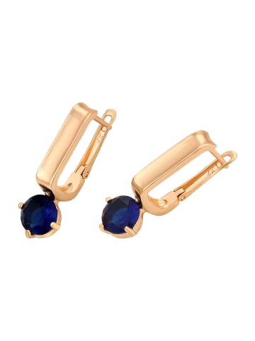 faina Women Earrings in Rose Gold Navy