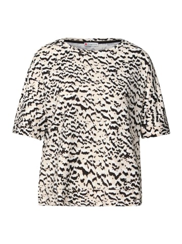 Street One Gemustertes Batwing Shirt in Beige