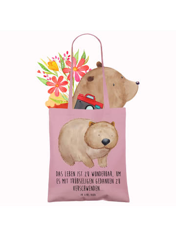 Mr. & Mrs. Panda Umhängetasche Wombat mit Spruch in Rosa Pastell