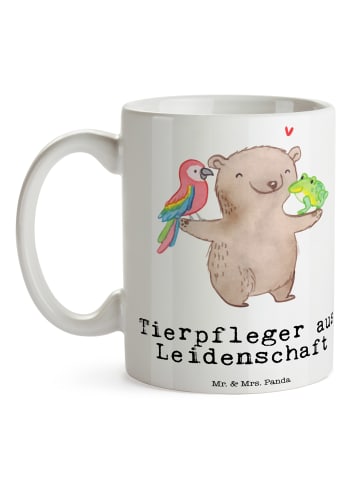 Mr. & Mrs. Panda Henkeltasse Tierpfleger Leidenschaft mit Spruch in Weiß