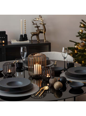 Villeroy & Boch Windlicht Christmas Chic 12,5 cm schwarz in schwarz