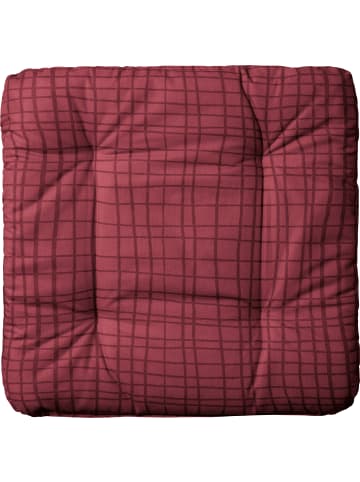REDBEST Baumwollmischung Stuhlkissen Pasadena in burgund