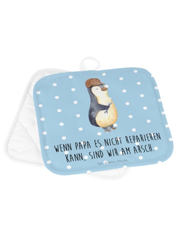 Mr. & Mrs. Panda Topflappen Wenn Papa es nicht reparieren kann, ... in Blau Pastell