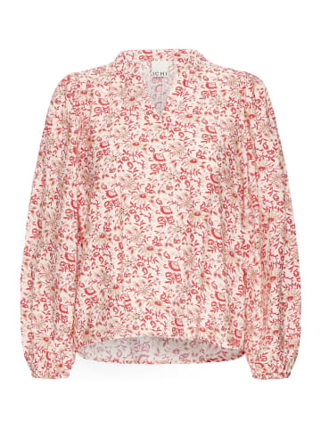 ICHI Langarm-Bluse IXHARPER Regular fit in Mars Red Flower Print