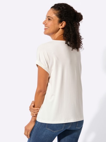 WITT WEIDEN Rundhalsshirt in ecru-eucalyptus-bedruckt