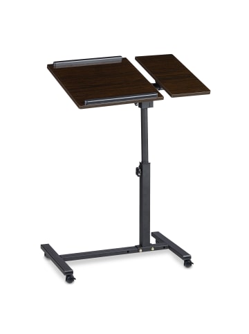 relaxdays Laptoptisch in Schwarz - (B)60 x (H)95 x (T)40 cm