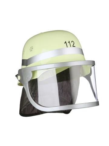 relaxdays Feuerwehrhelm in Gelb - (B)22,5x (H)24,5 x (T)28 cm