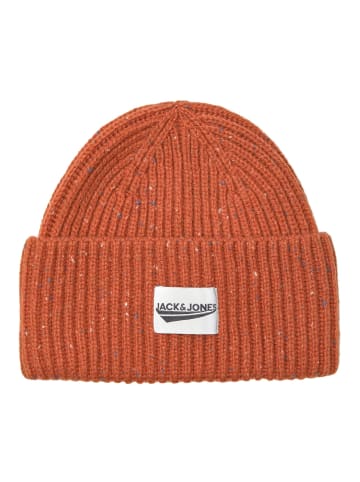 Jack & Jones Gerippte Mütze Winter Beanie Kopfbedeckung JACIVAR in Rot