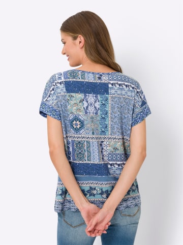 Heine Kurzarmshirt in jeansblau-bleu-bedruckt